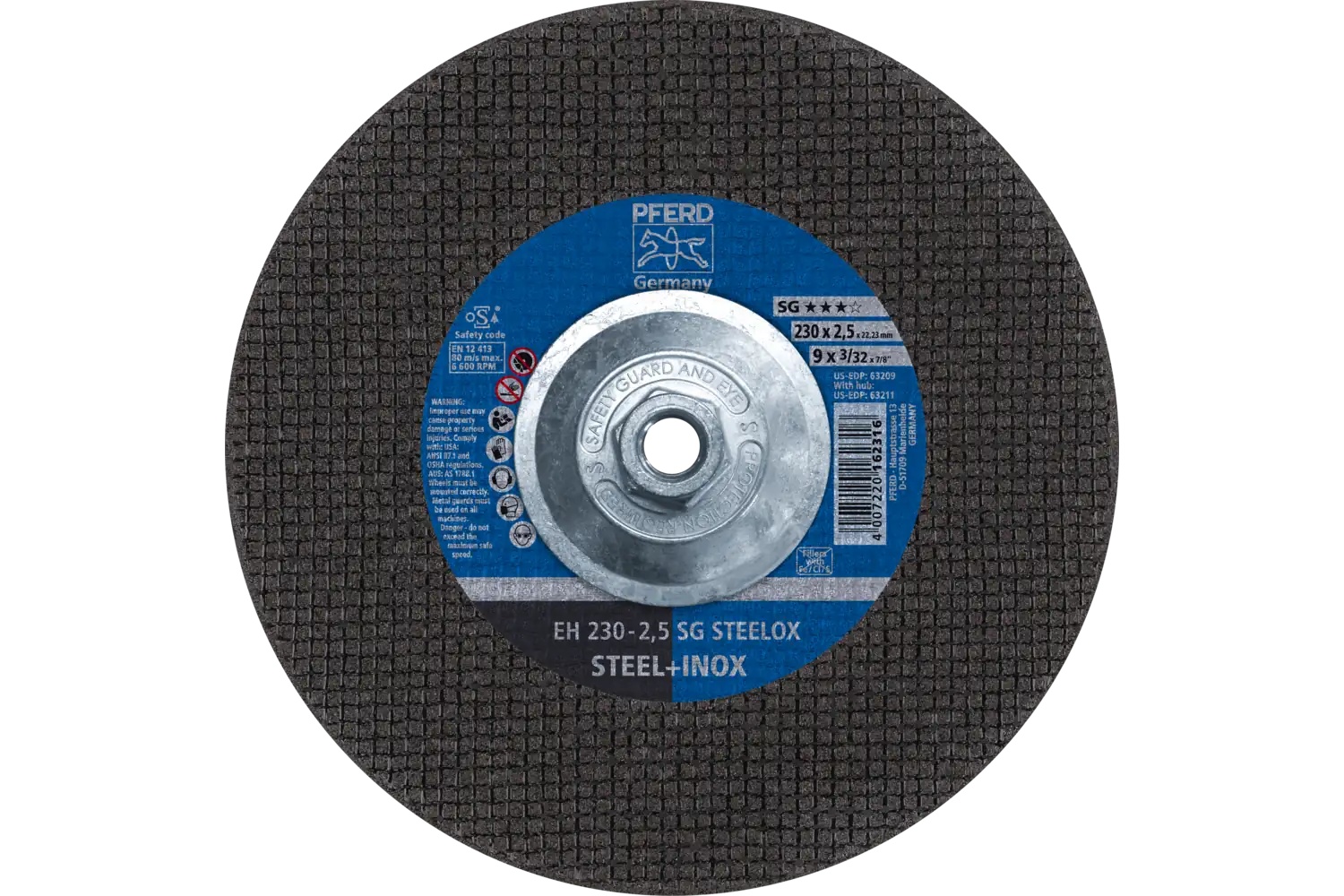 Picture of Pferd Cut-Off Wheel, 9" X 3/32 X 5/8-11, Sg Steelox, T27, Aluminum Oxide